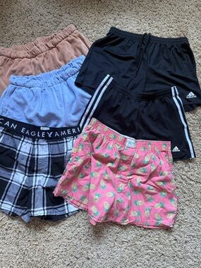 American Eagle/Adidas 6 S/M Shorts Lot
